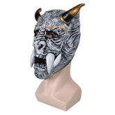 Japanisches Teufelsgesicht Kostüm Hannya Maske Latex Masken Helm Maskerade Halloween Party Kostüm Requisiten